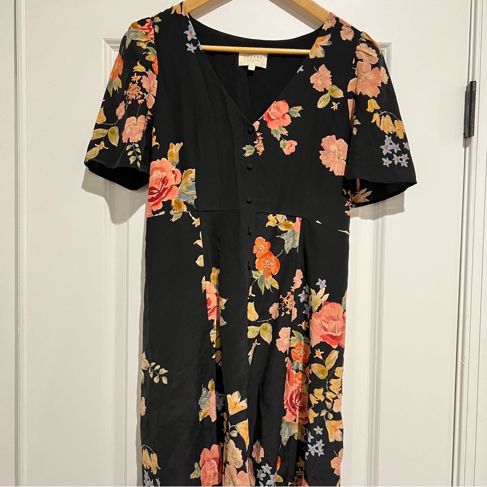 Sézane 100% Silk Floral Dress – Size EU 36 / US 4 – Excellent Like-New Condition